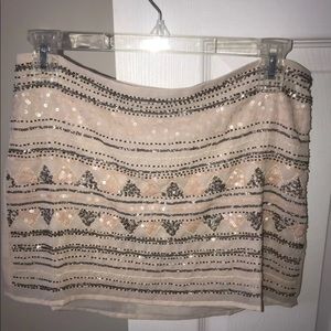 Beaded mini skirt